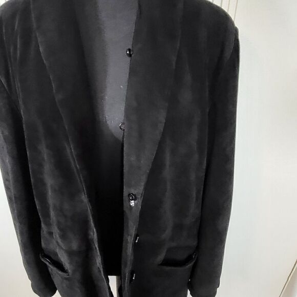 Pamela McCoy Black Sueded Leather Jacket - Picture 9 of 12